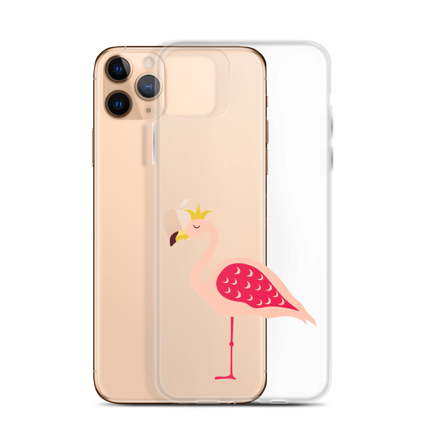 Clear Case for iPhone® Queen Flamingo