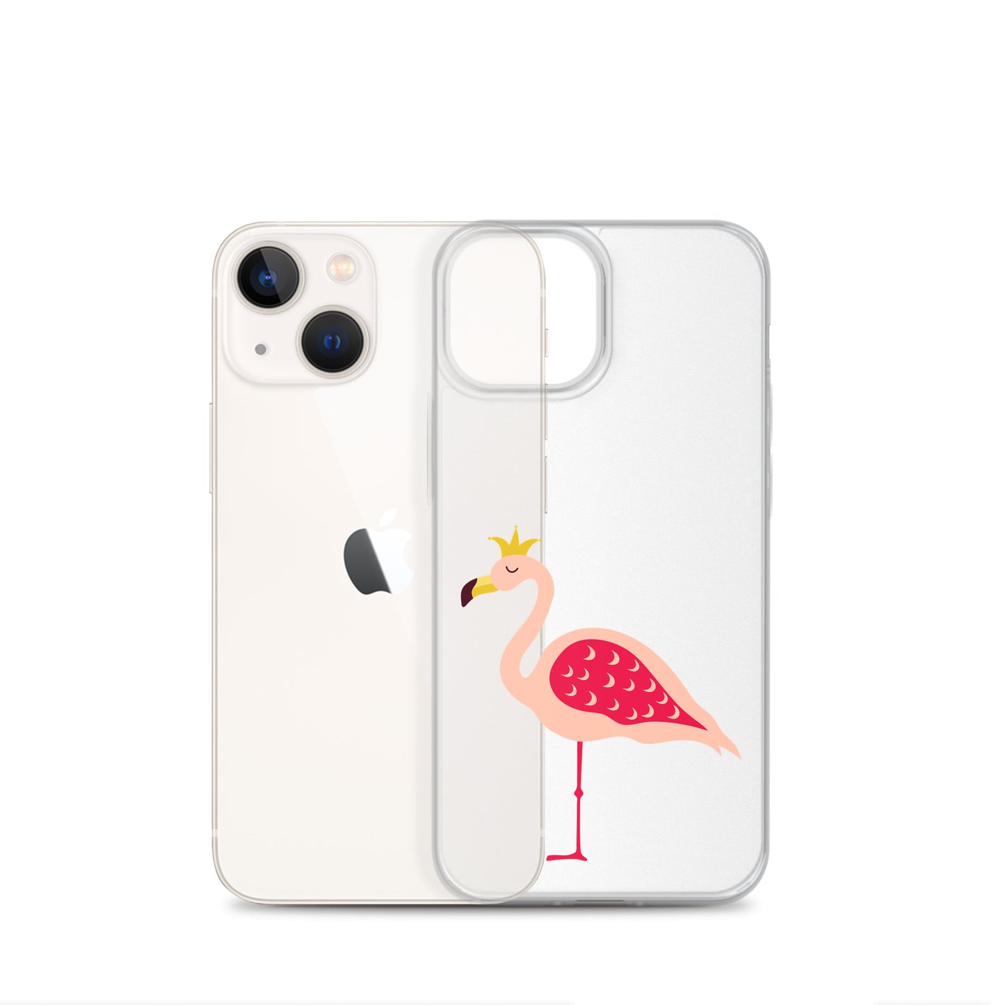 Clear Case for iPhone® Queen Flamingo