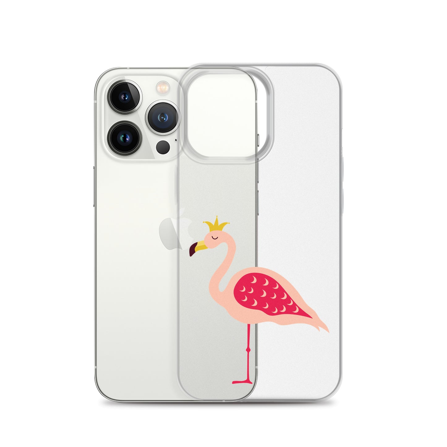 Clear Case for iPhone® Queen Flamingo