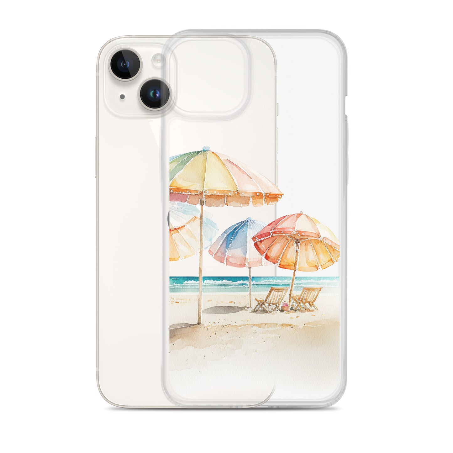 Clear Case for iPhone® Beach Umbrellas