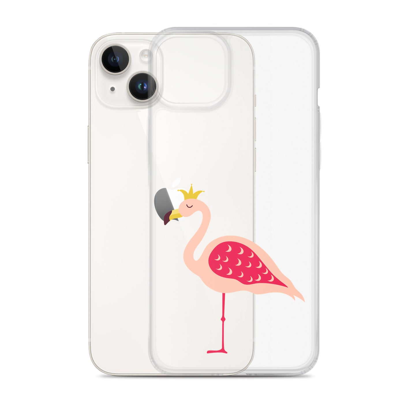 Clear Case for iPhone® Queen Flamingo