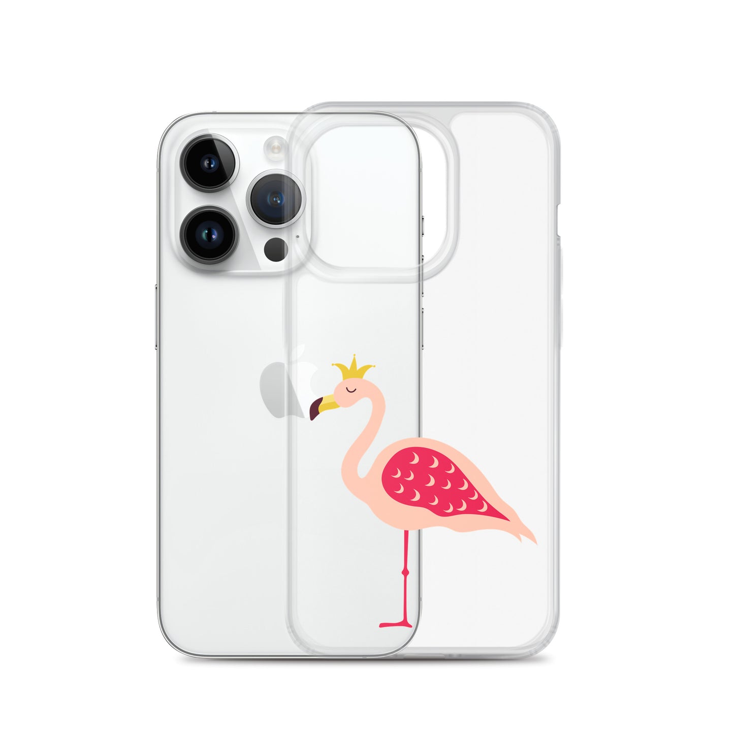 Clear Case for iPhone® Queen Flamingo