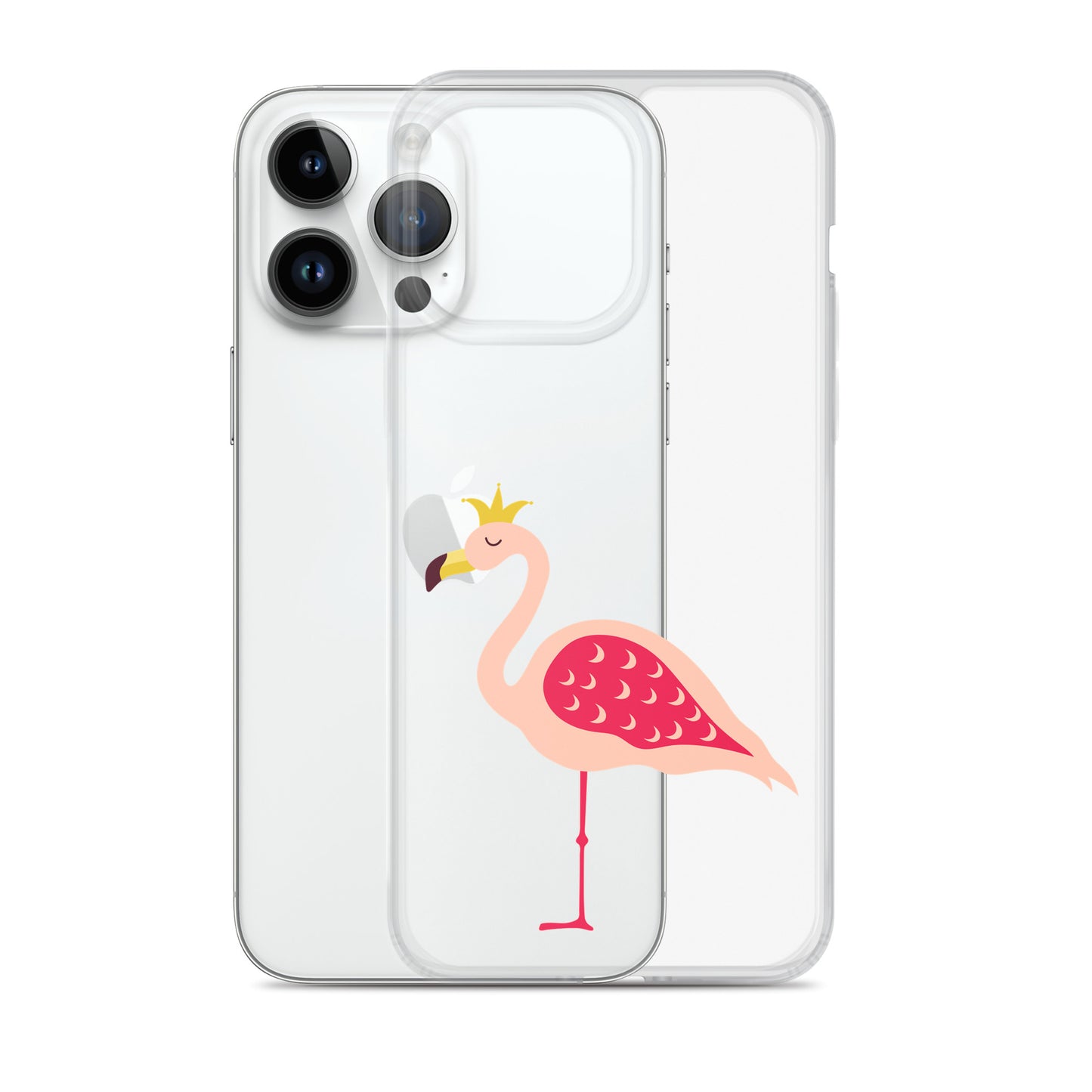 Clear Case for iPhone® Queen Flamingo