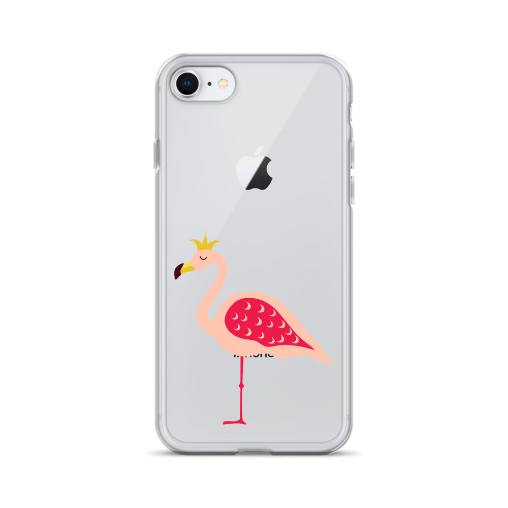 Clear Case for iPhone® Queen Flamingo