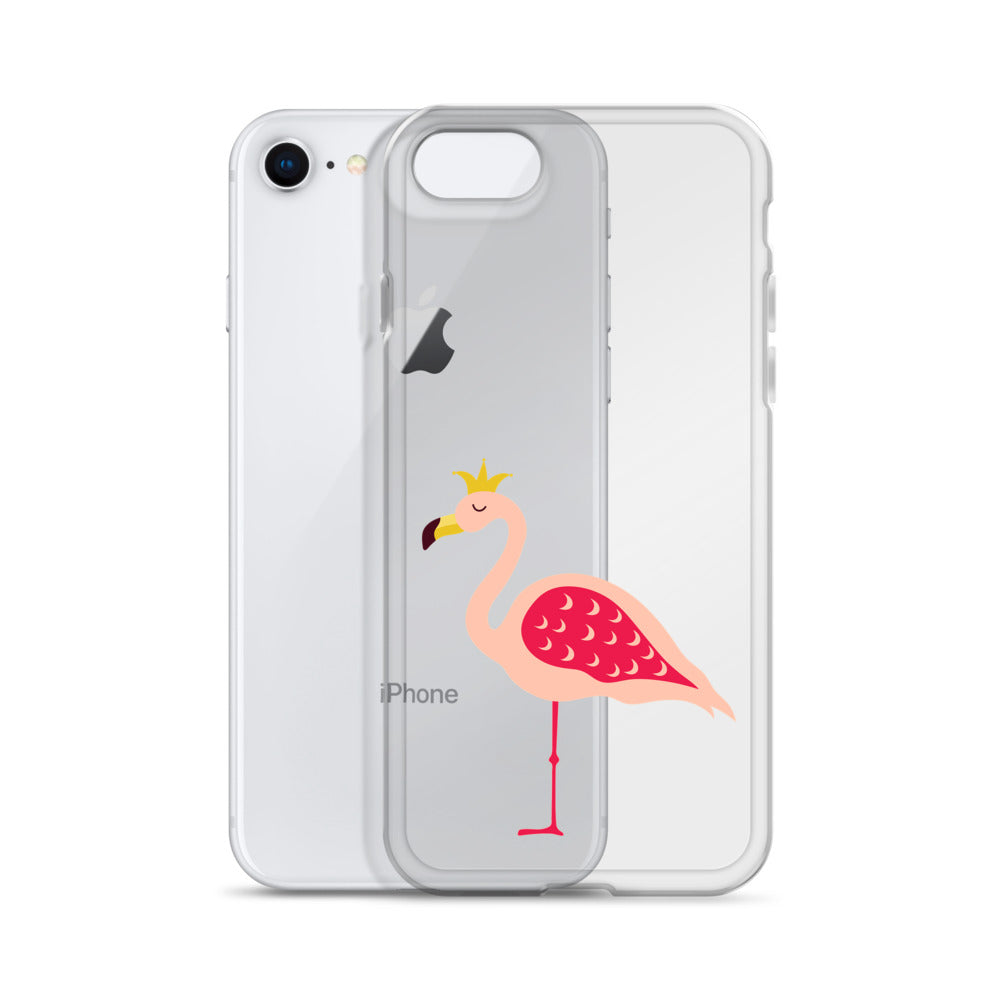 Clear Case for iPhone® Queen Flamingo