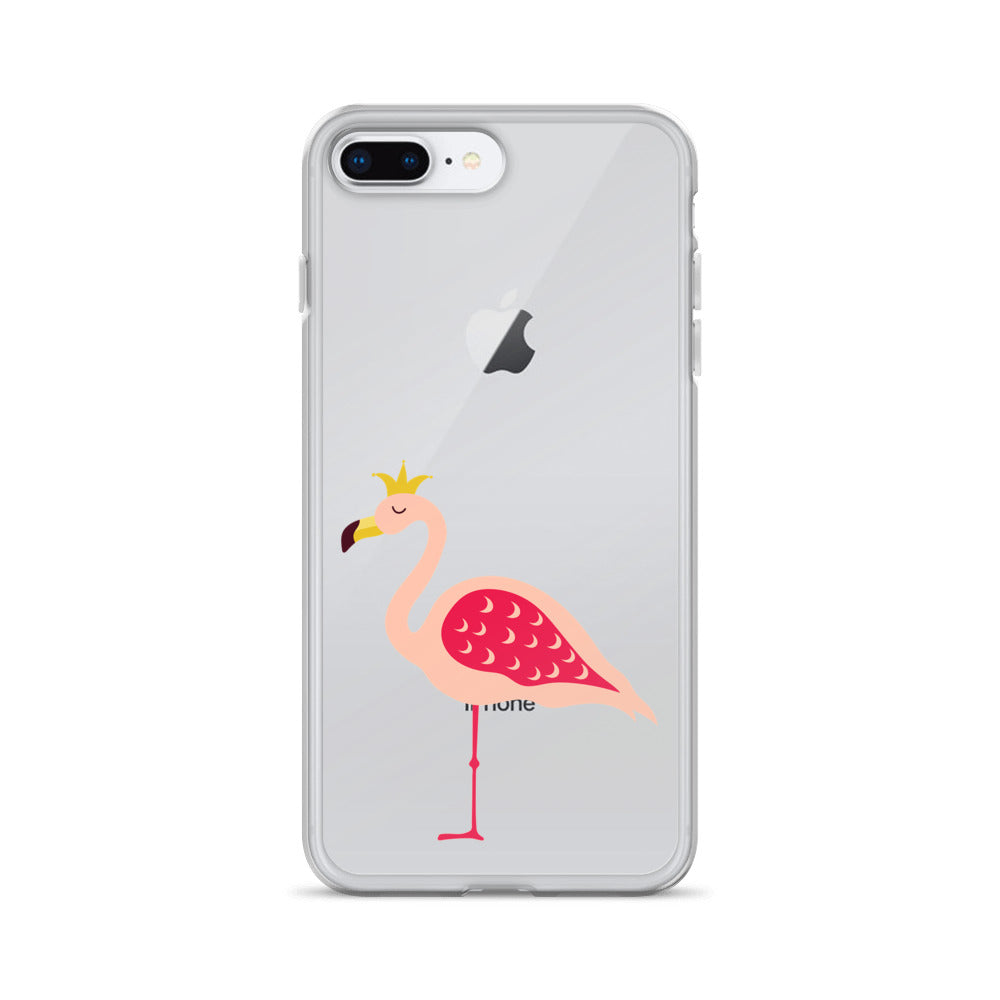 Clear Case for iPhone® Queen Flamingo