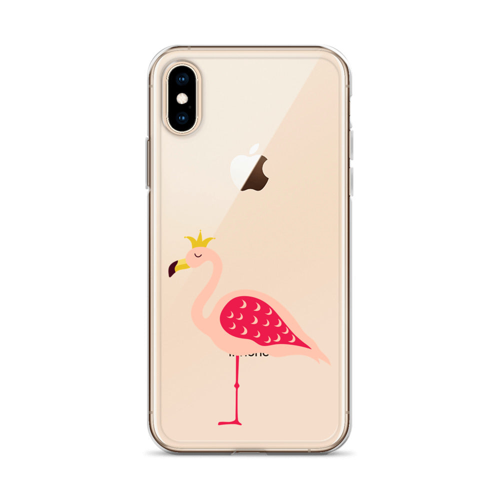 Clear Case for iPhone® Queen Flamingo