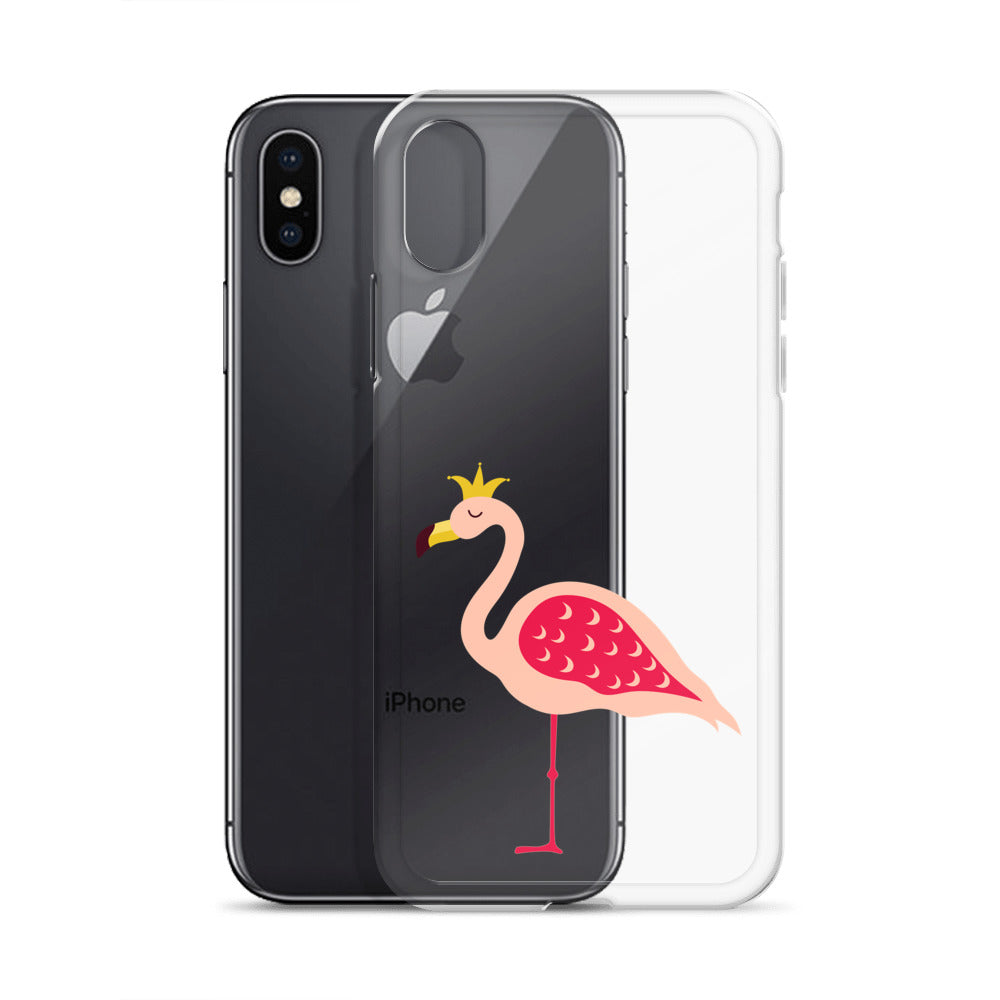 Clear Case for iPhone® Queen Flamingo