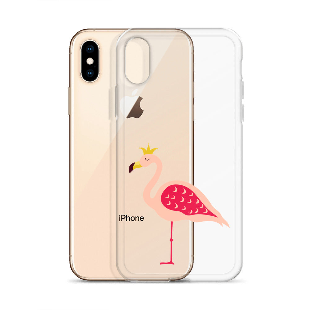 Clear Case for iPhone® Queen Flamingo