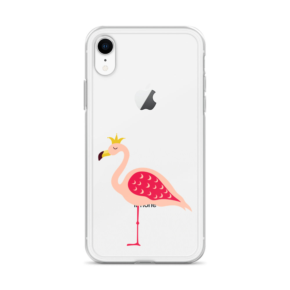 Clear Case for iPhone® Queen Flamingo