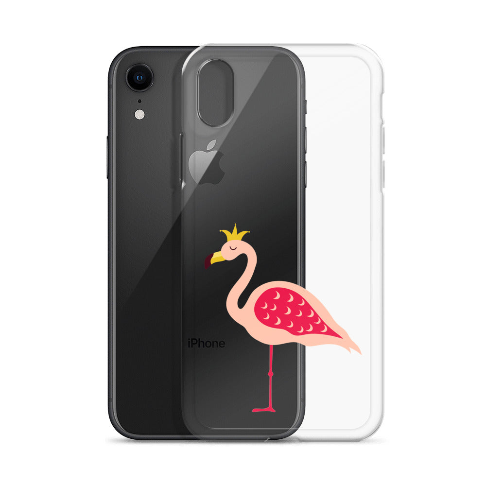 Clear Case for iPhone® Queen Flamingo