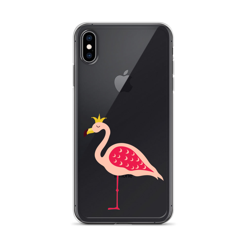 Clear Case for iPhone® Queen Flamingo