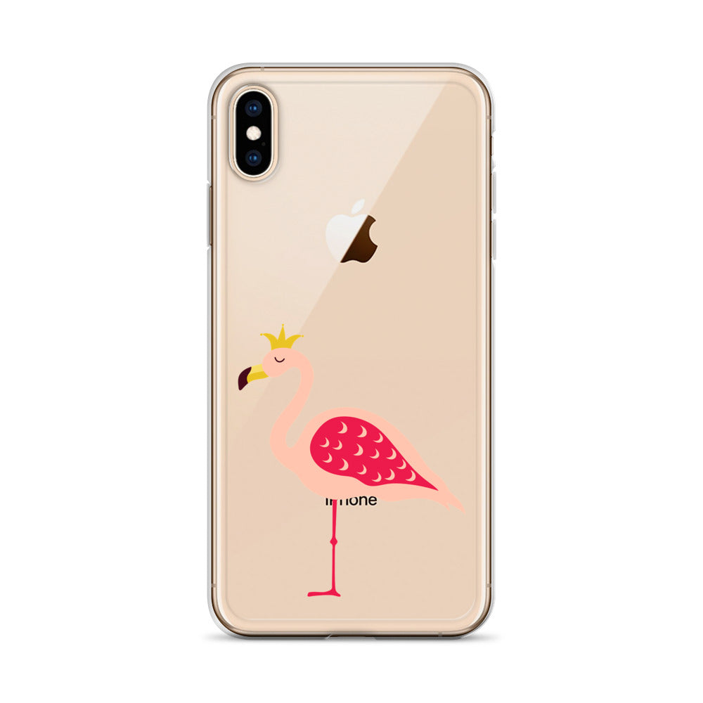 Clear Case for iPhone® Queen Flamingo