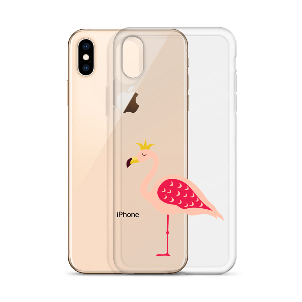 Clear Case for iPhone® Queen Flamingo