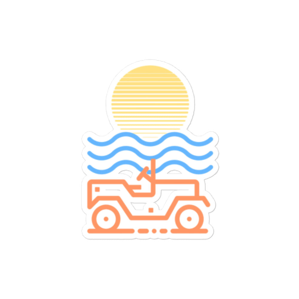 Bubble-free stickers Sun Beach 4x4