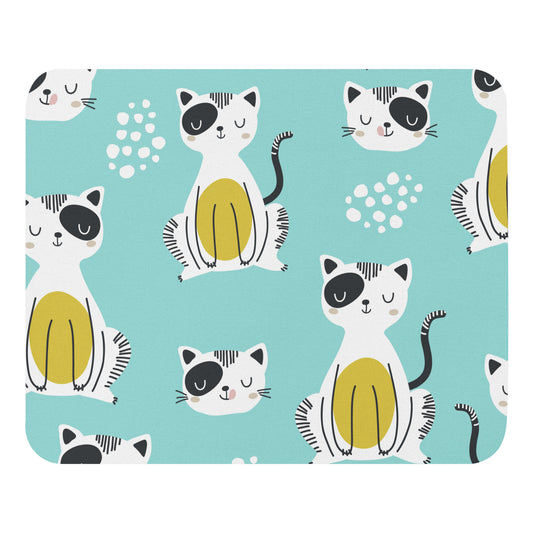 Mouse pad Cats on Blue