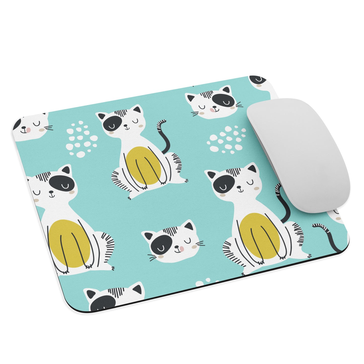 Mouse pad Cats on Blue