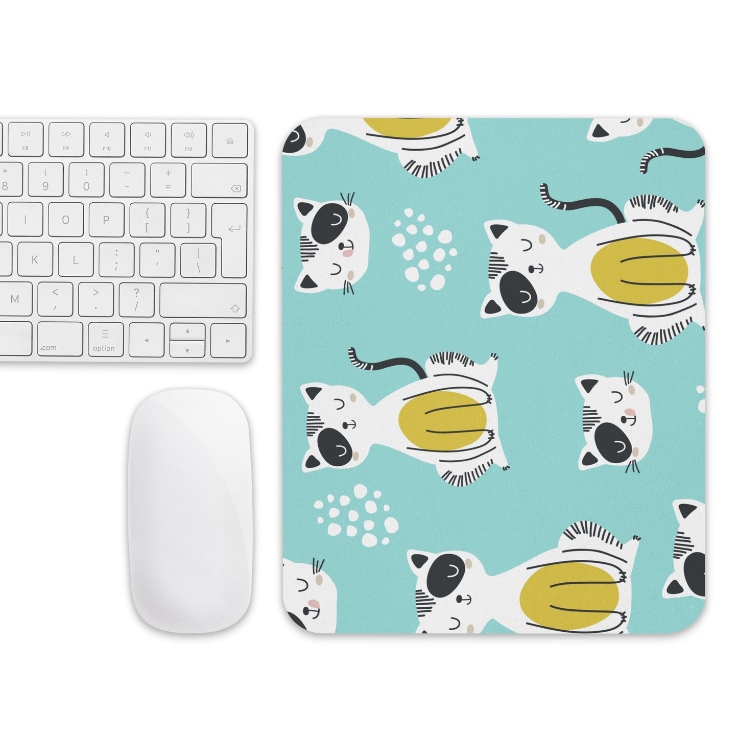 Mouse pad Cats on Blue