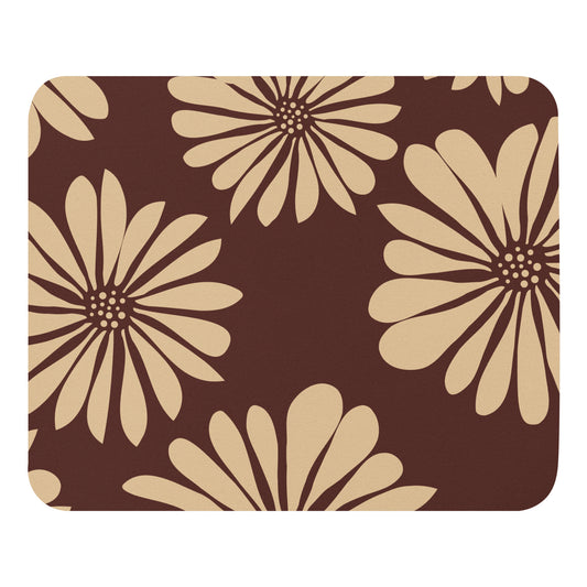 Mouse pad Flowers Brown