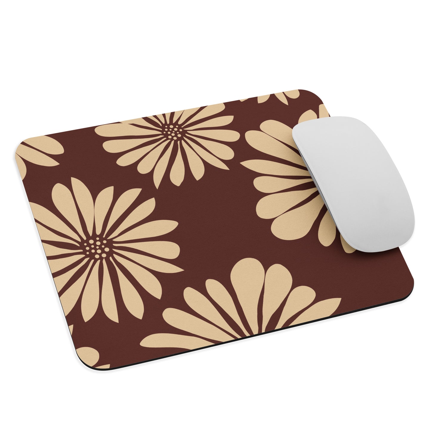 Mouse pad Flowers Brown