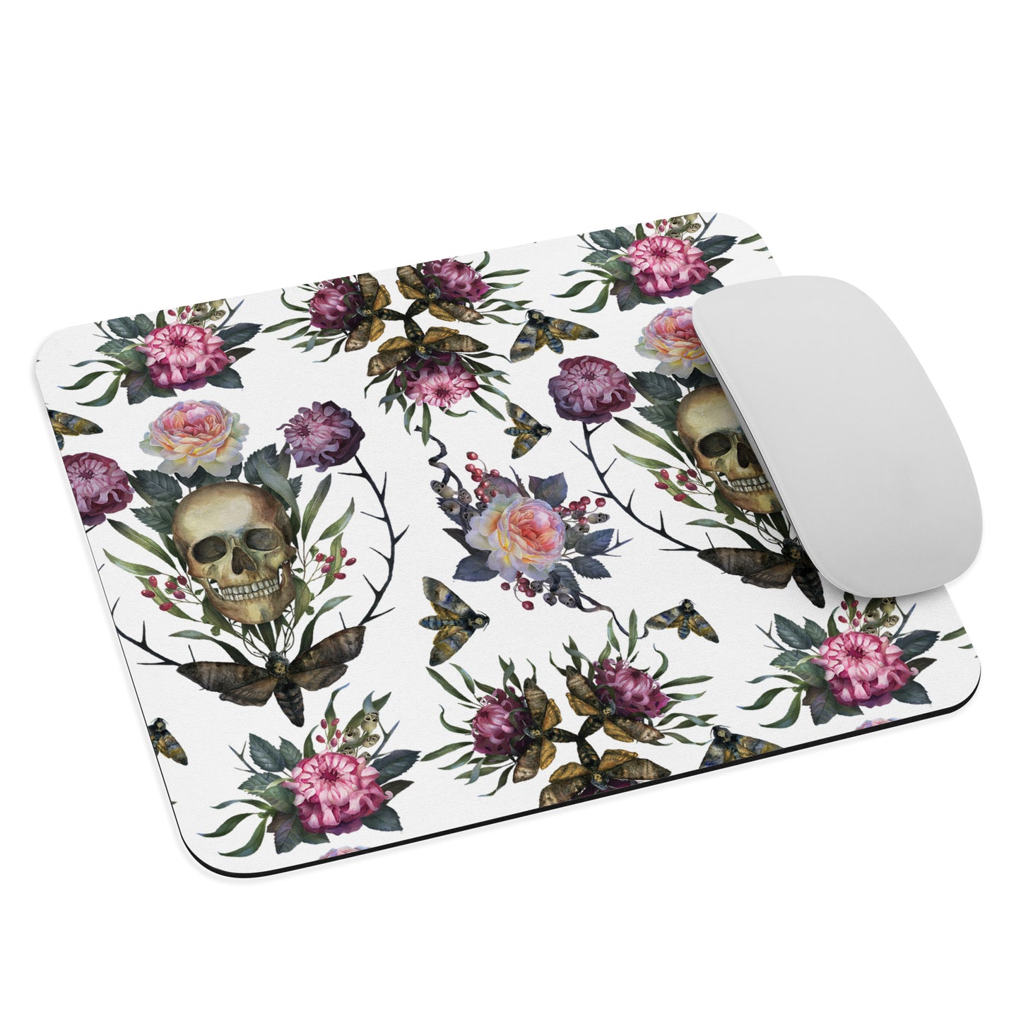 Mouse pad Flowers & Skulls