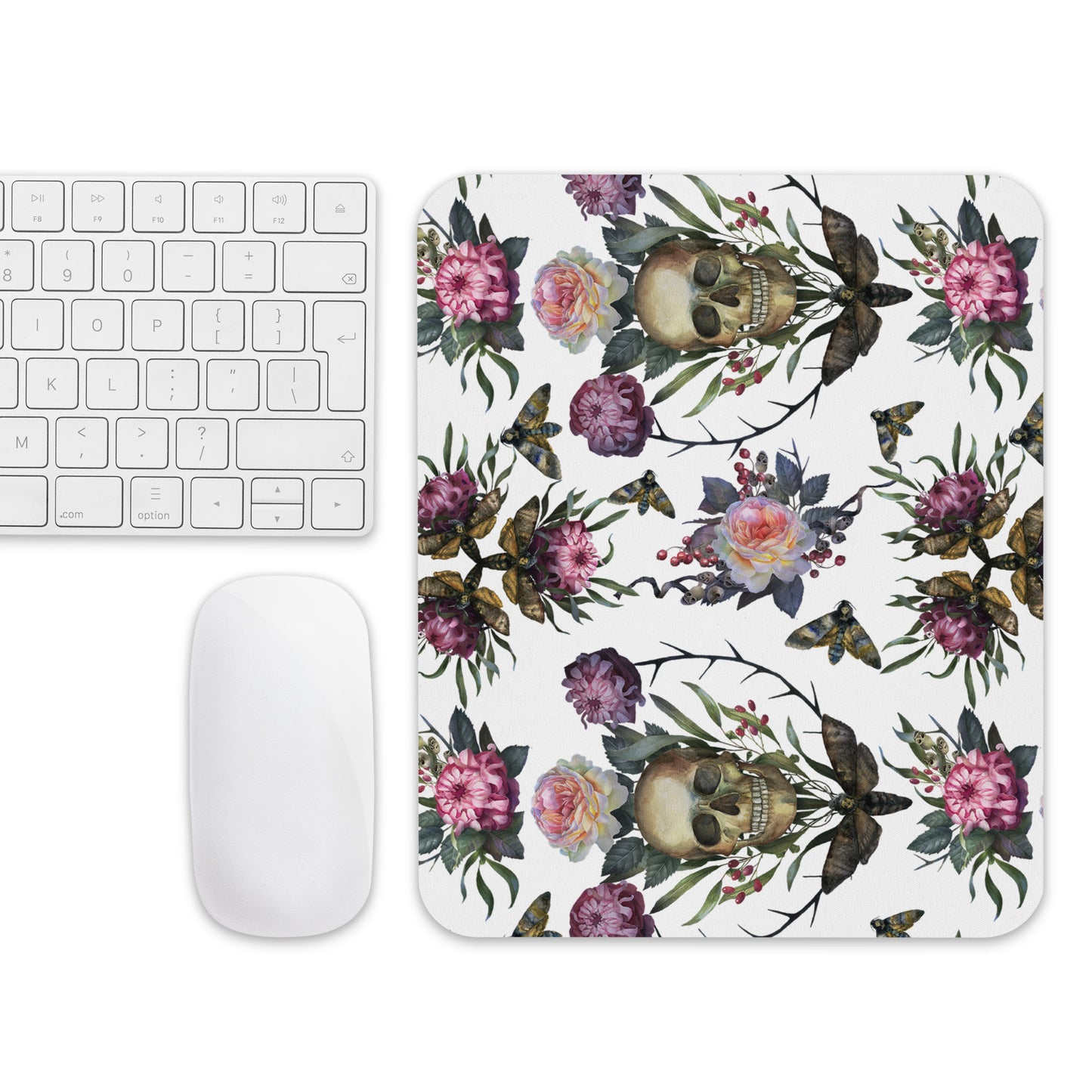 Mouse pad Flowers & Skulls