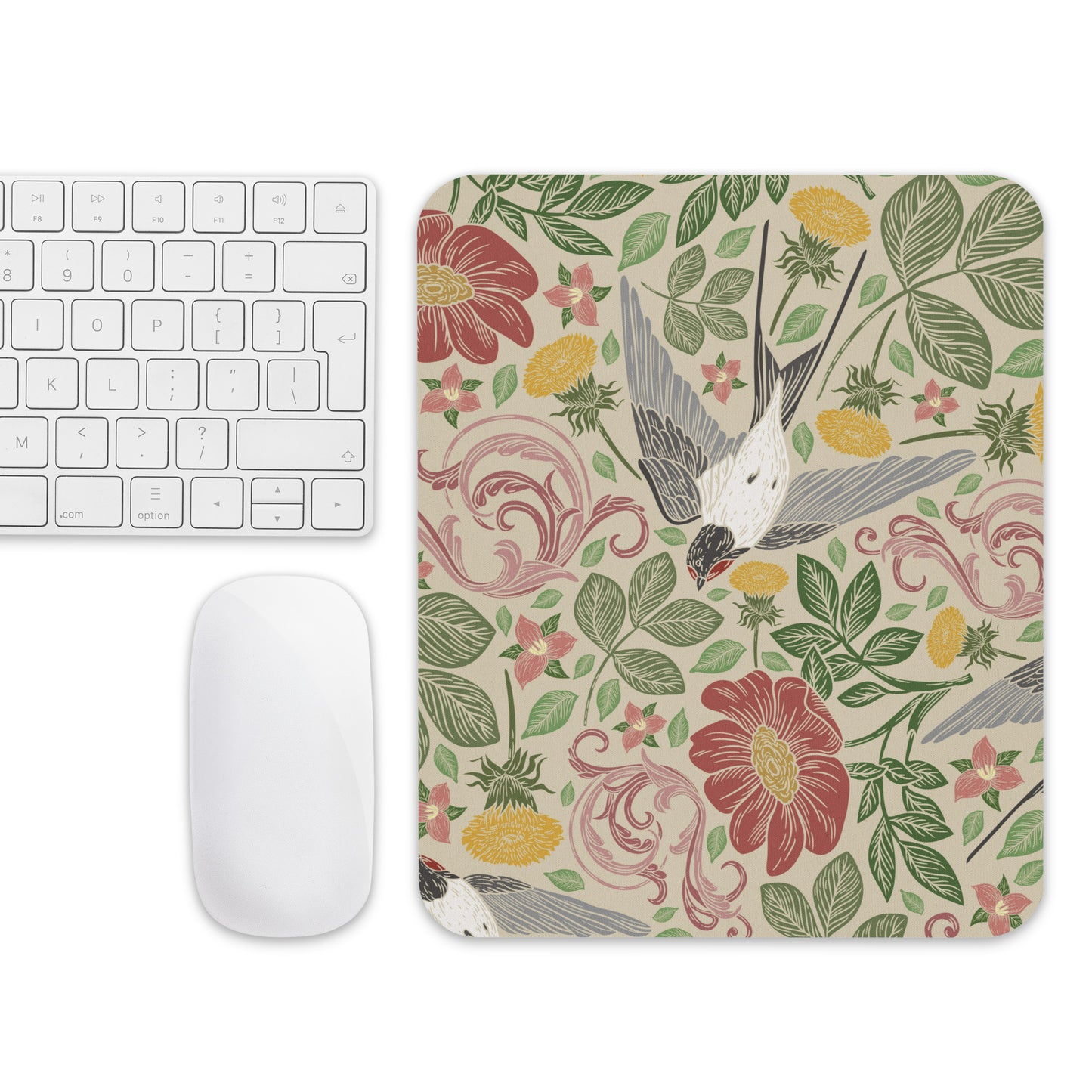 Mouse pad Floral Birds