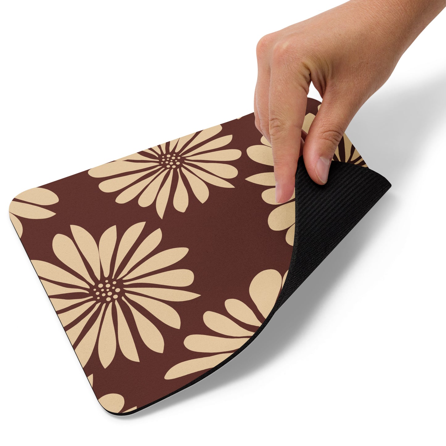 Mouse pad Flowers Brown