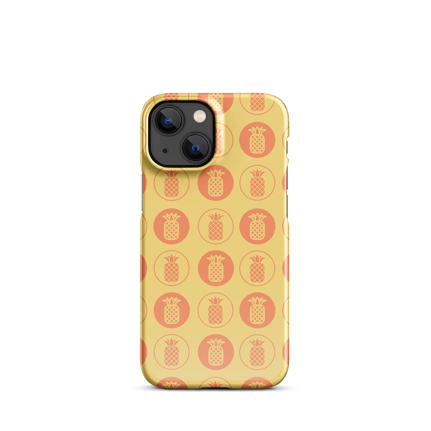 Snap case for iPhone® Pineapple Repeat Orange with Yellow Background