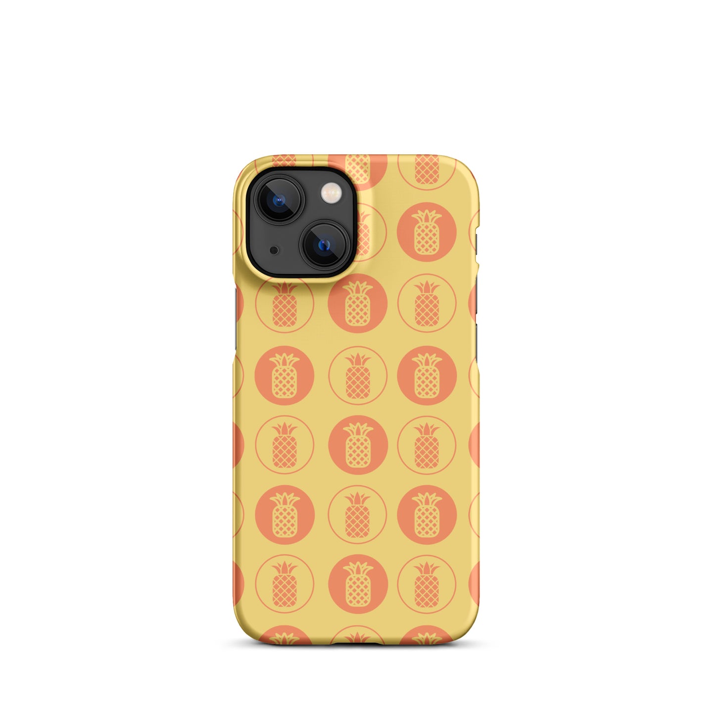 Snap case for iPhone® Pineapple Repeat Orange with Yellow Background