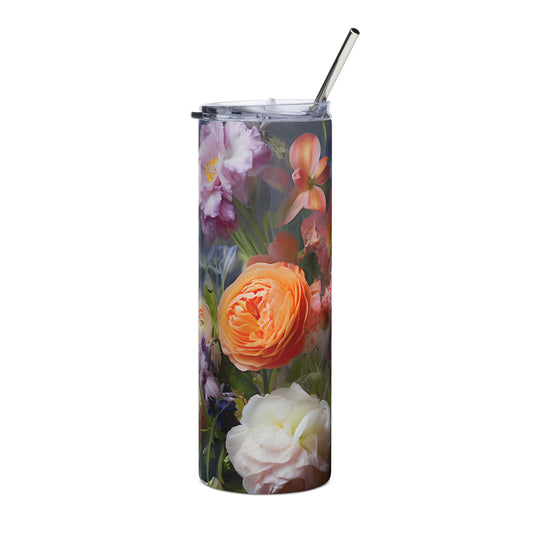 Stainless steel tumbler Floral 1