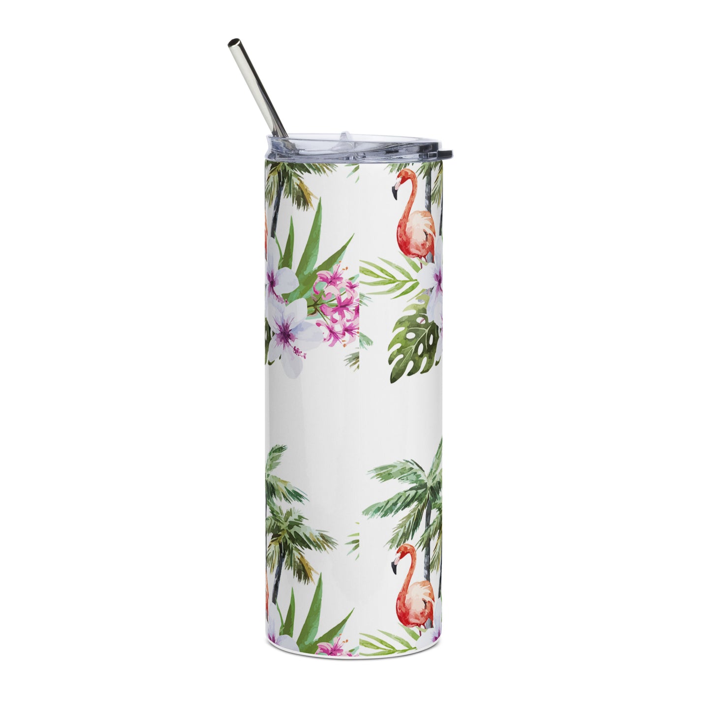 Stainless steel tumbler Tropical Flamingo