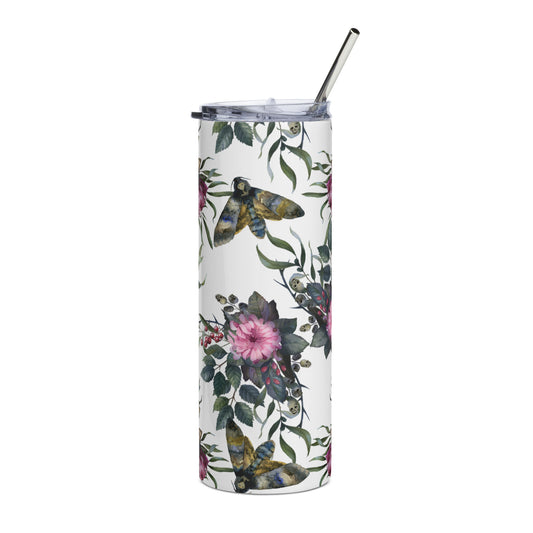 Stainless steel tumbler Flowers and Bees