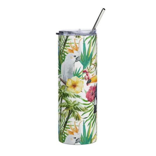 Stainless steel tumbler Tropical Birds