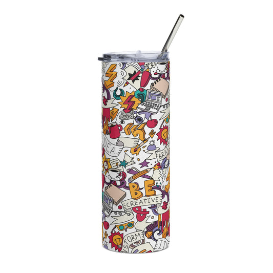 Stainless steel tumbler Be Creative White