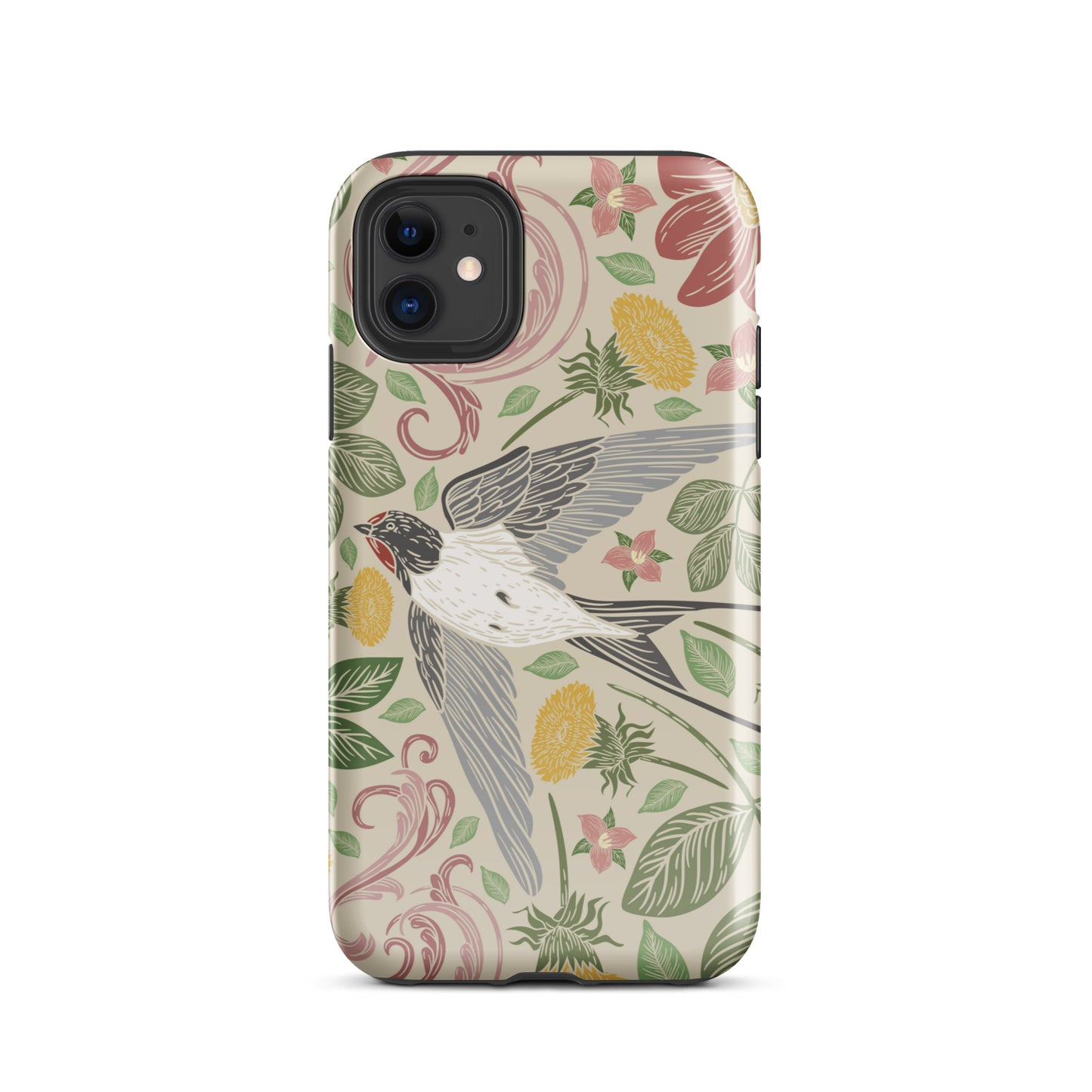 Tough Case for iPhone® Floral Bird