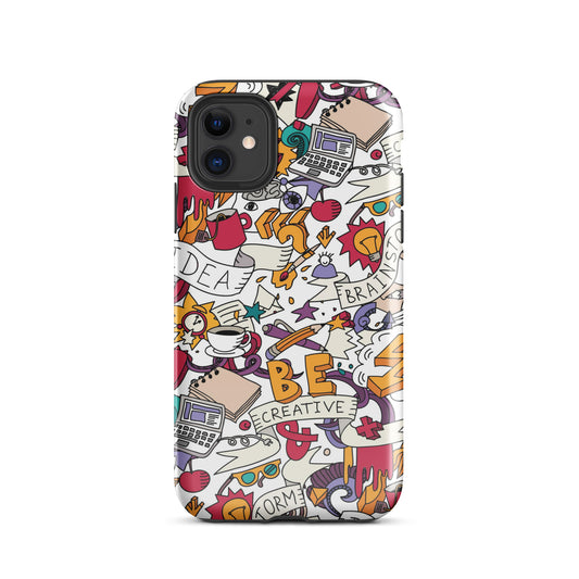 Tough Case for iPhone® Be Creative White