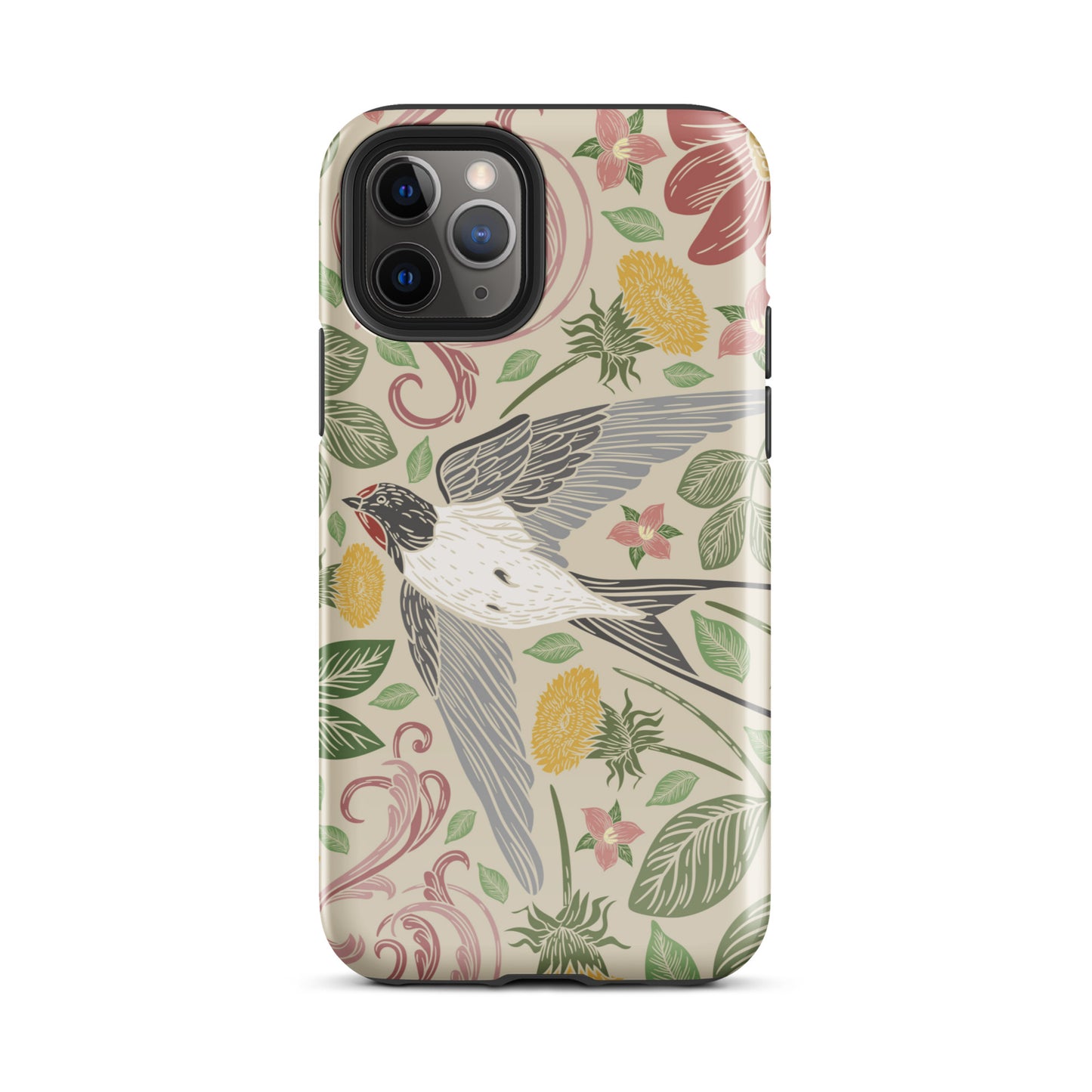 Tough Case for iPhone® Floral Bird