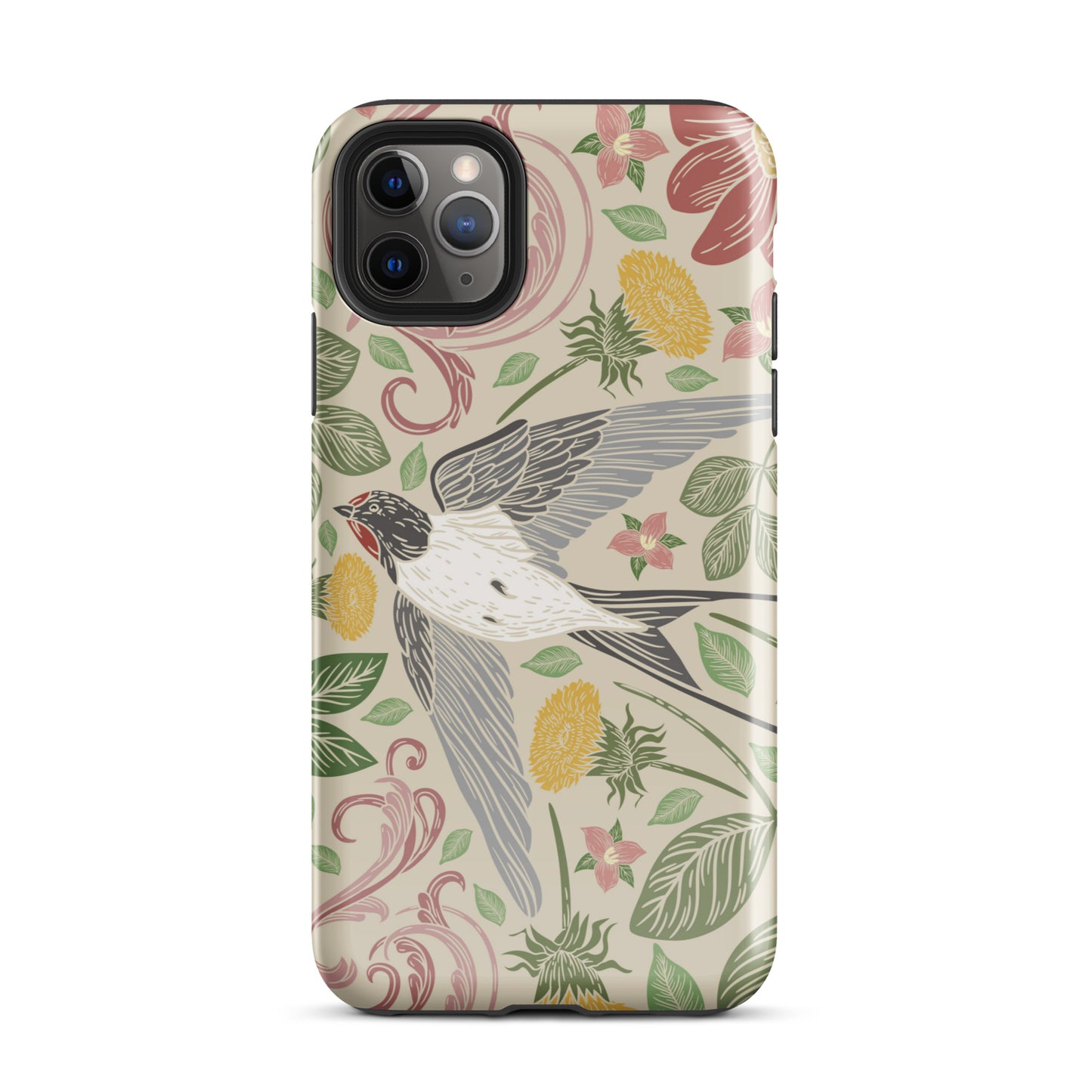 Tough Case for iPhone® Floral Bird