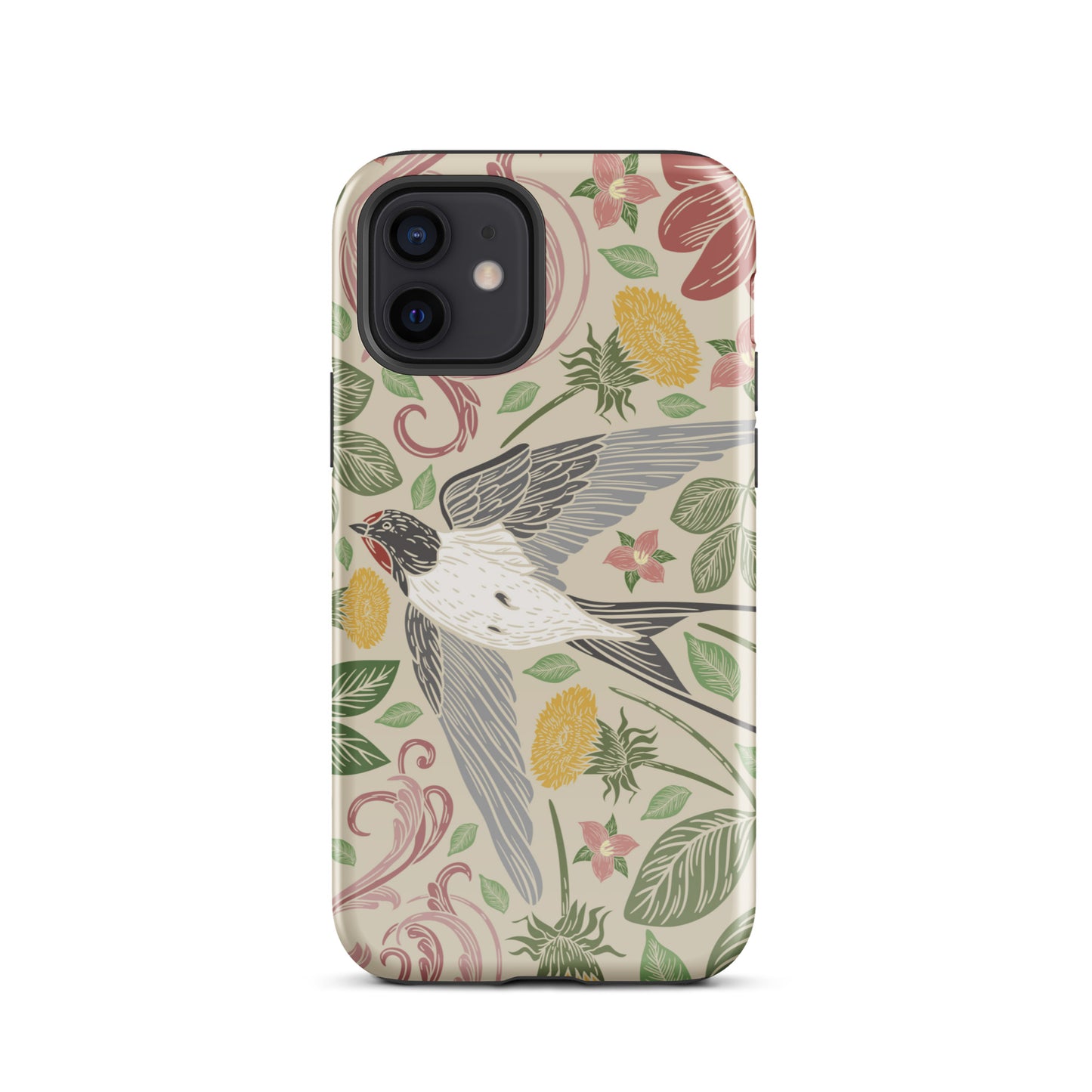 Tough Case for iPhone® Floral Bird