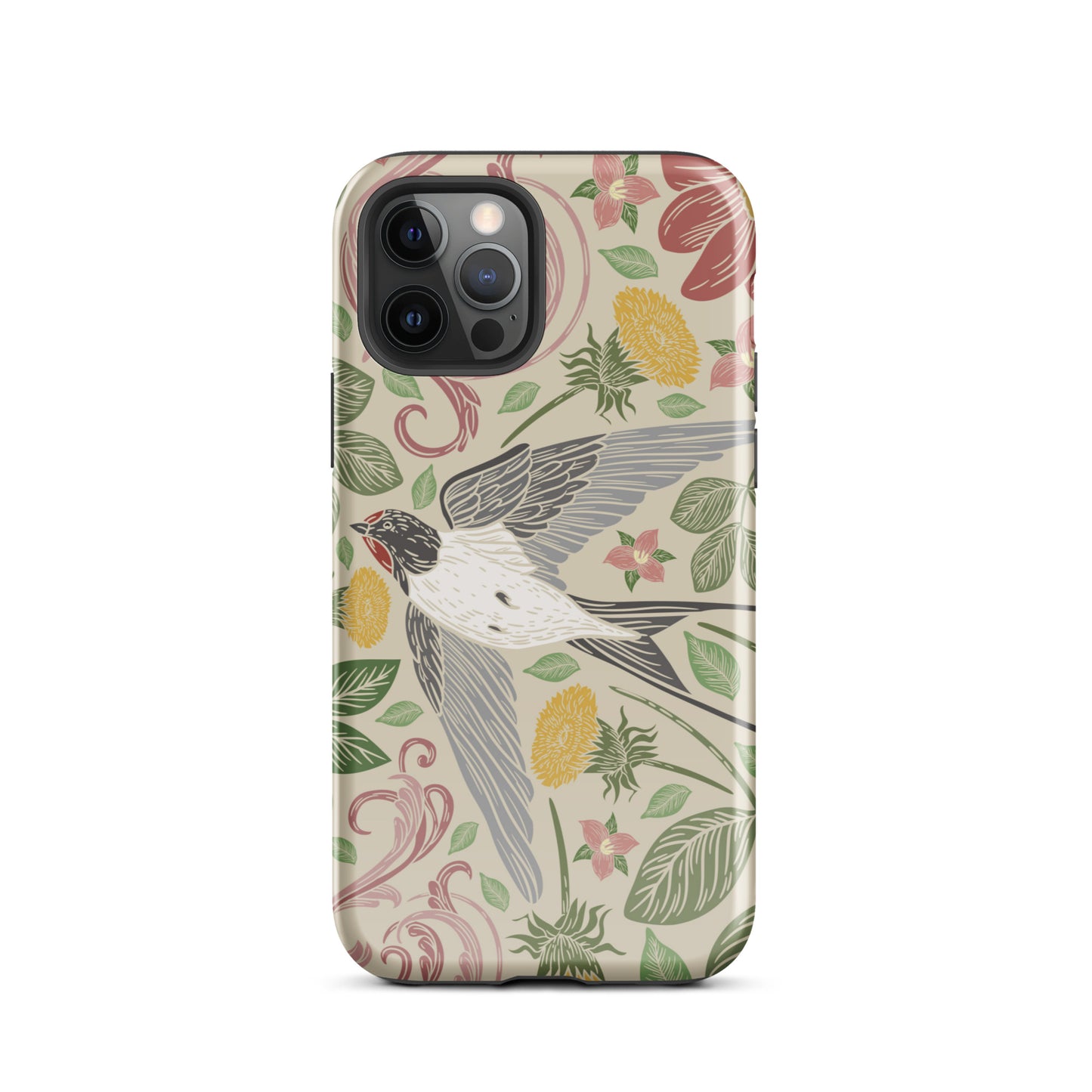 Tough Case for iPhone® Floral Bird