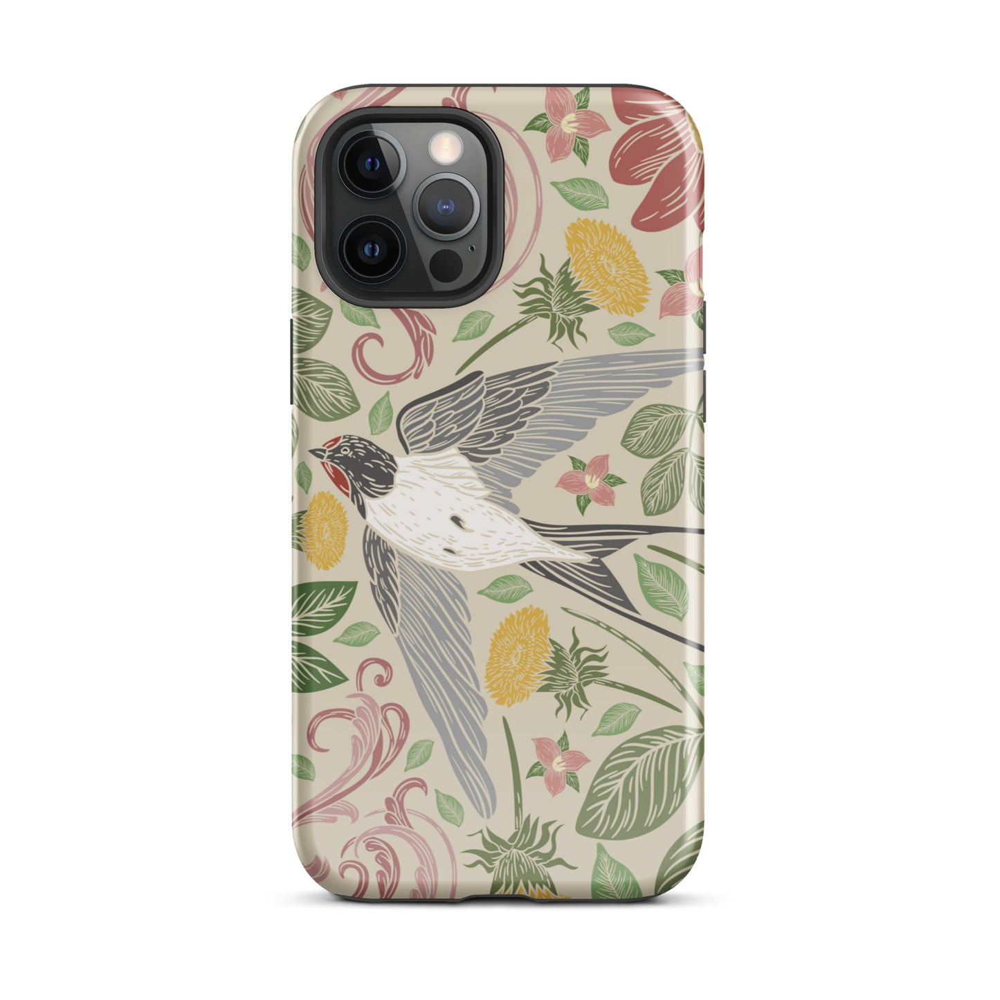 Tough Case for iPhone® Floral Bird