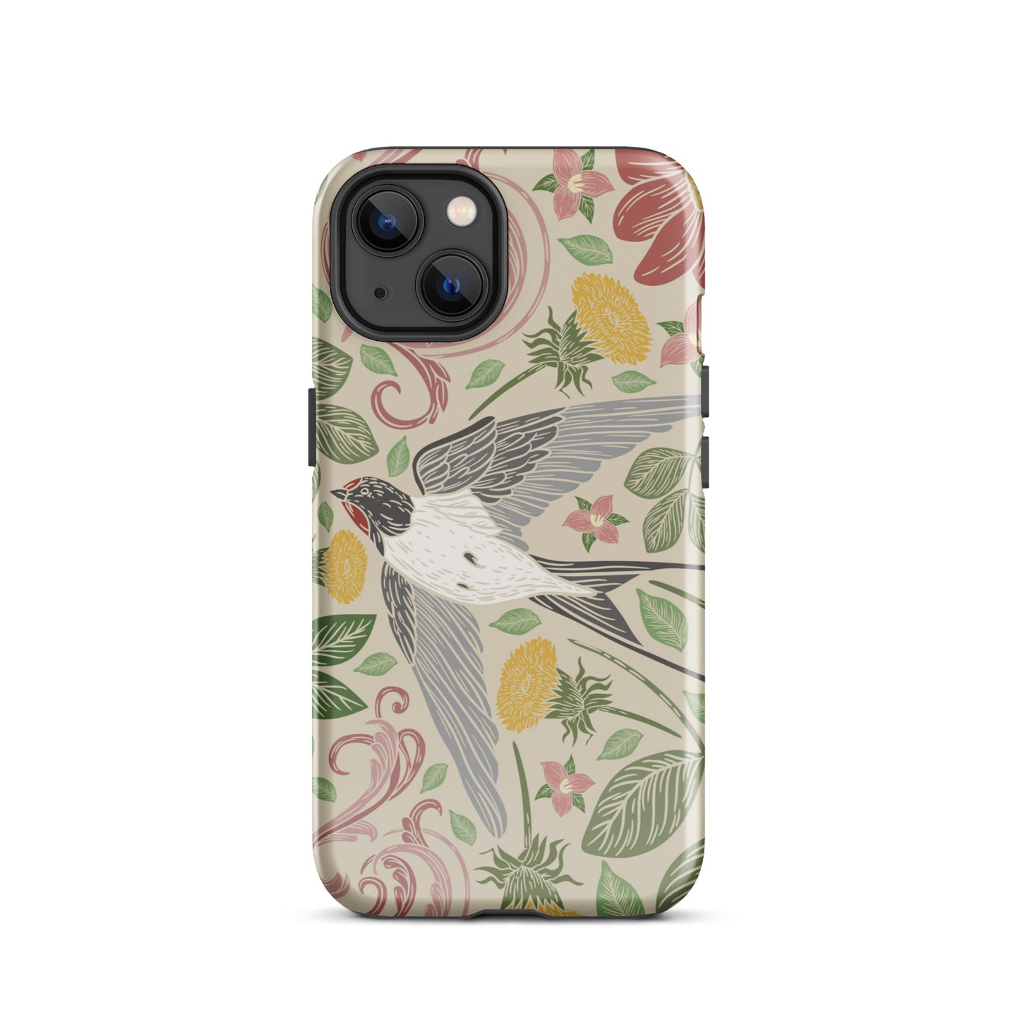 Tough Case for iPhone® Floral Bird