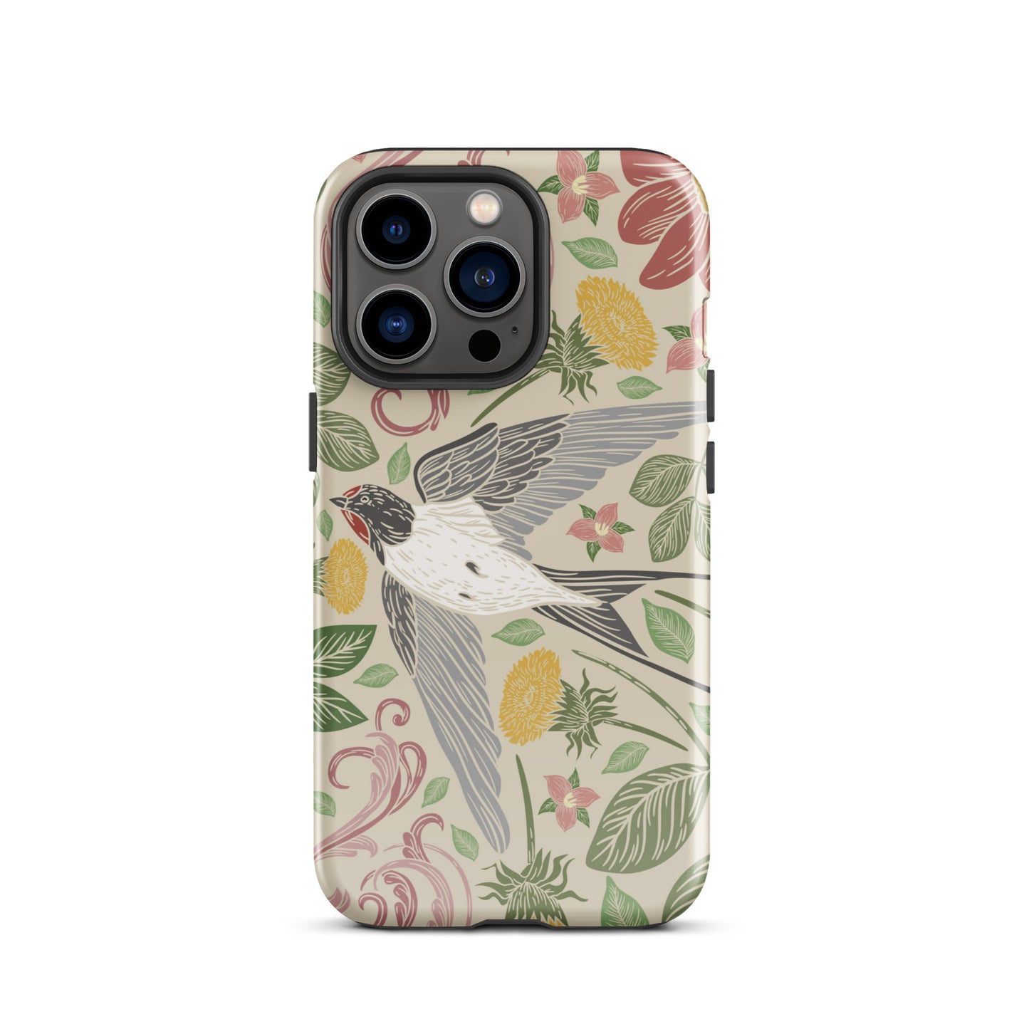 Tough Case for iPhone® Floral Bird