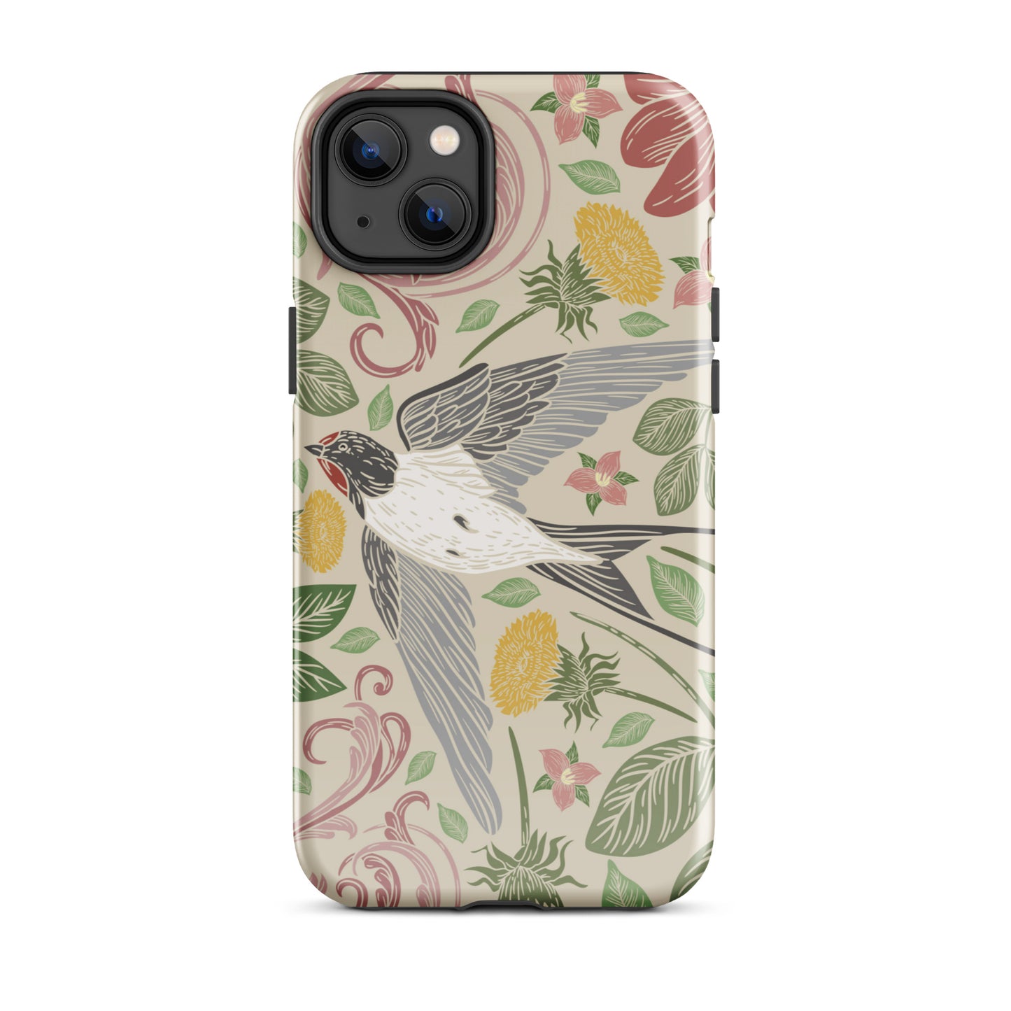 Tough Case for iPhone® Floral Bird