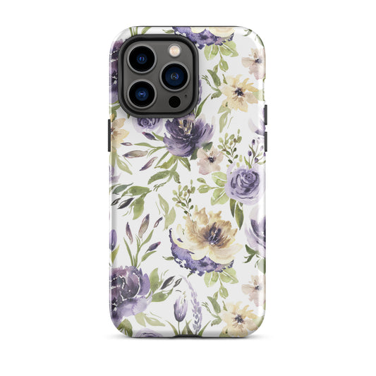 Tough Case for iPhone® Floral Purple