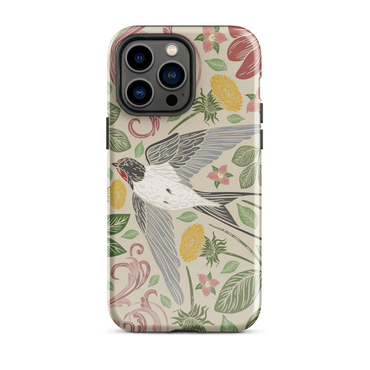 Tough Case for iPhone® Floral Bird