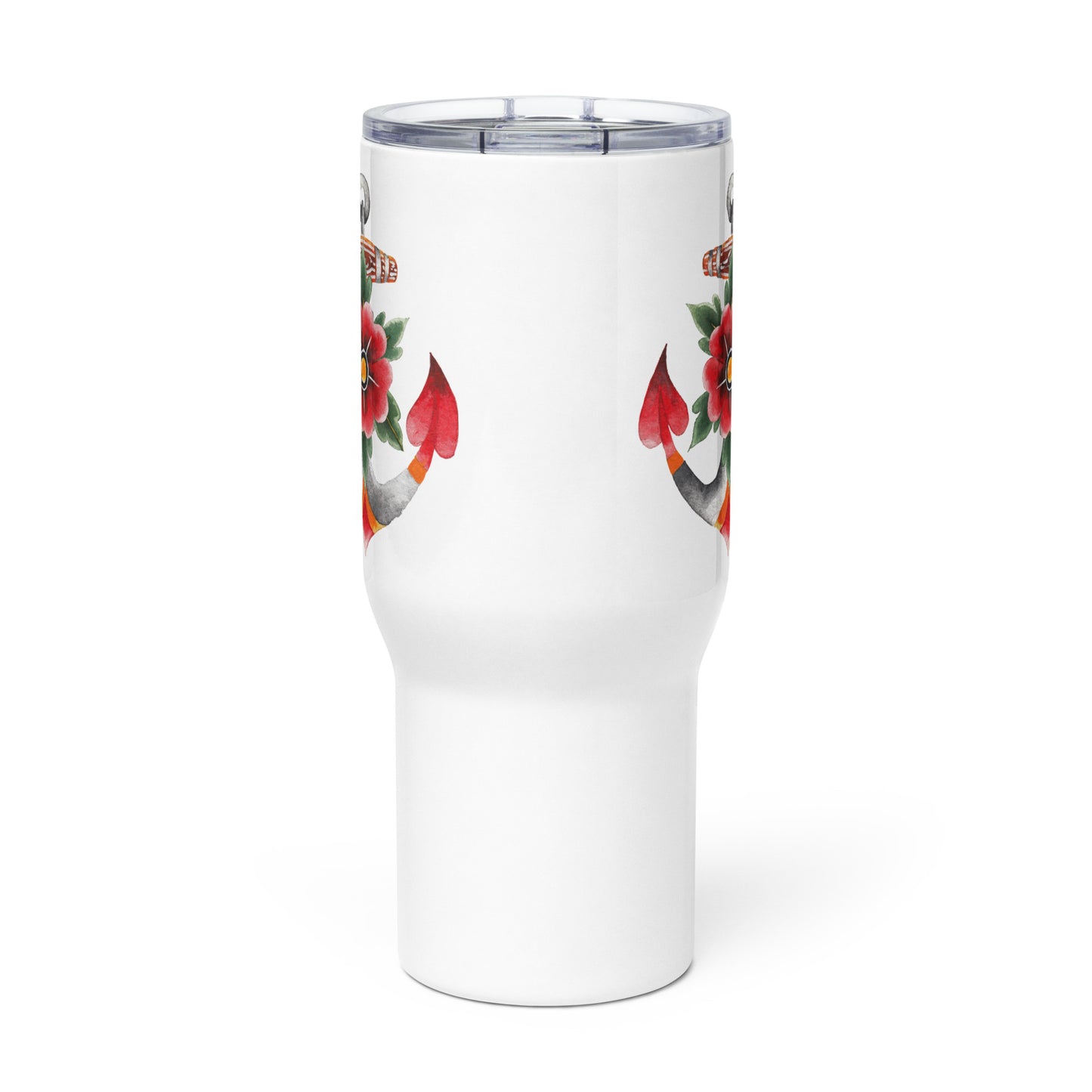 Travel mug with a handle Anchor Flower