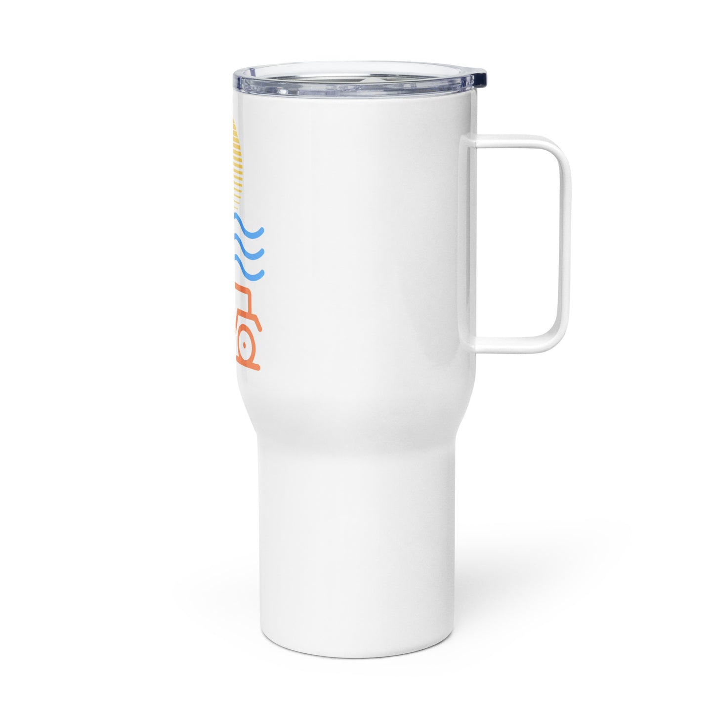Travel mug with a handle Sun Beach 4x4
