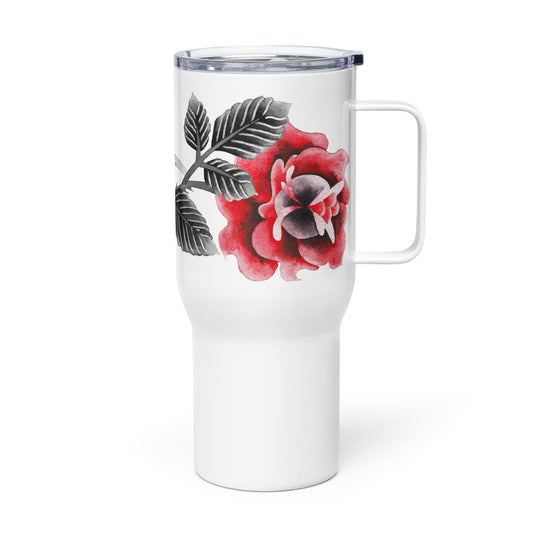 Travel mug with a handle Red Roses